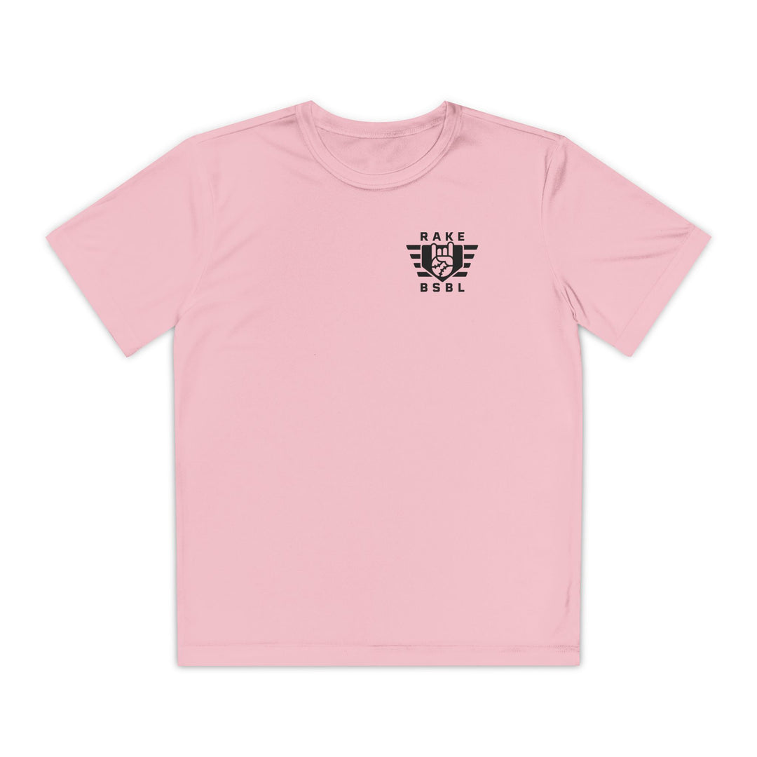 Kids Rake Flag Dry Fit Tee - Rake Baseball Company - RAKE BASEBALL | BASEBALL T-SHIRT | BASEBALL CLOTHING | GOOD VIBES ONLY