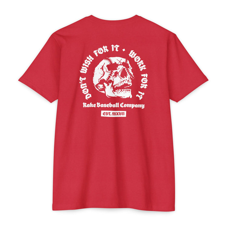 Skull Work For It Tee - Rake Baseball Company - RAKE BASEBALL | BASEBALL T-SHIRT | BASEBALL CLOTHING | GOOD VIBES ONLY