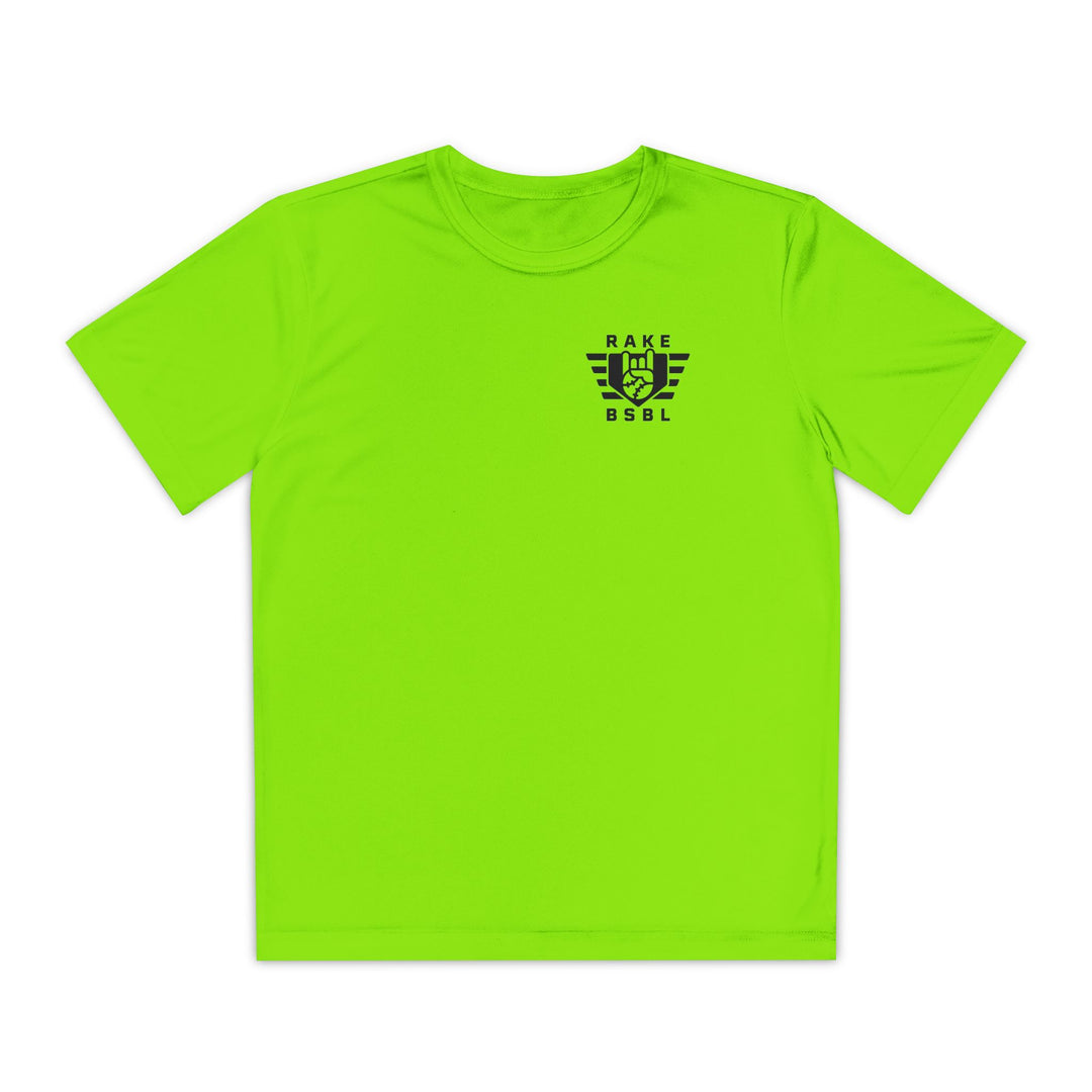 Kids Rake Flag Dry Fit Tee - Rake Baseball Company - RAKE BASEBALL | BASEBALL T-SHIRT | BASEBALL CLOTHING | GOOD VIBES ONLY