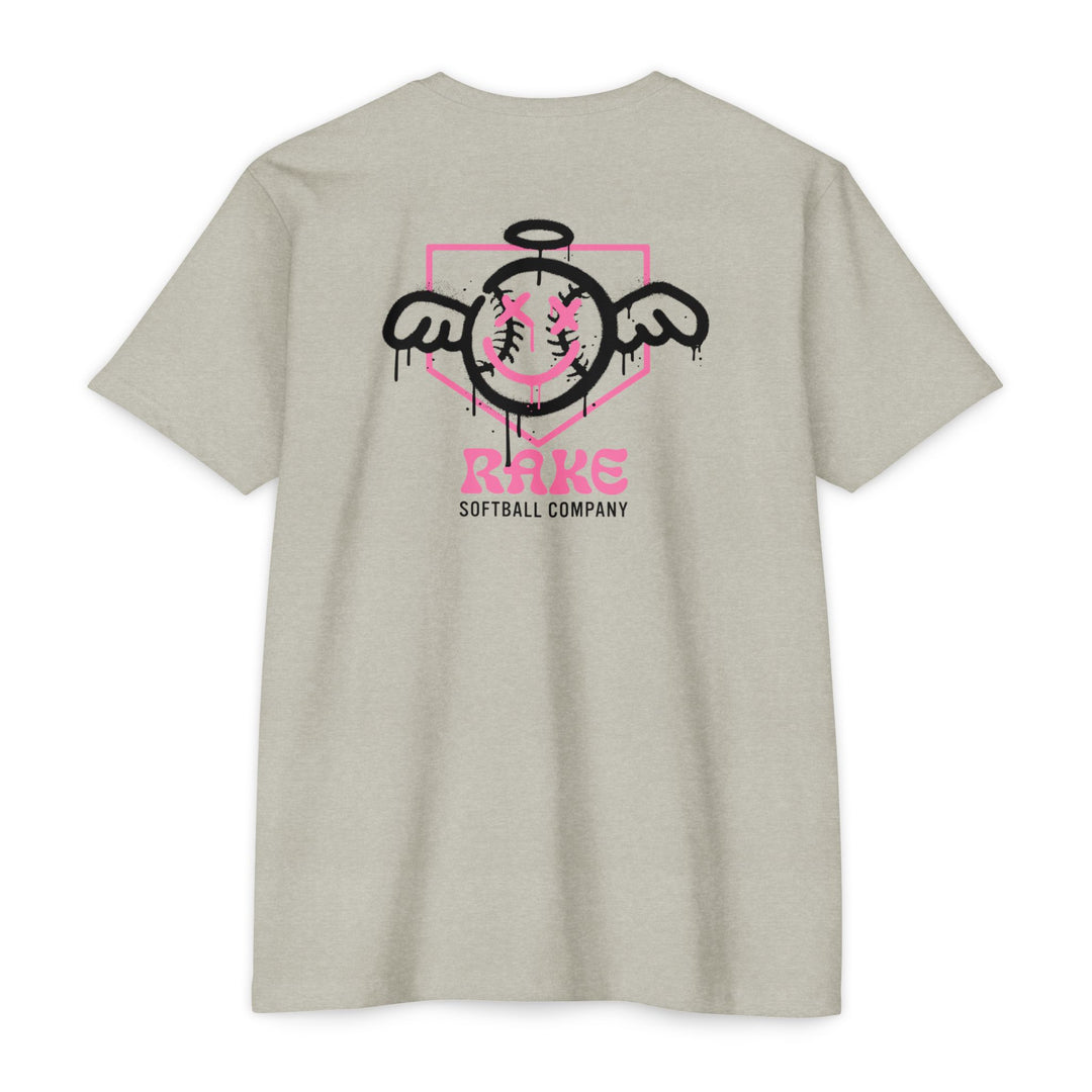 She Angel Drip Softball Tee - Rake Baseball Company - RAKE BASEBALL | BASEBALL T-SHIRT | BASEBALL CLOTHING | GOOD VIBES ONLY