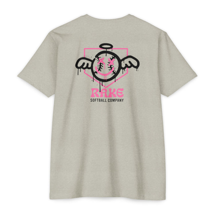 She Angel Drip Softball Tee - Rake Baseball Company - RAKE BASEBALL | BASEBALL T-SHIRT | BASEBALL CLOTHING | GOOD VIBES ONLY