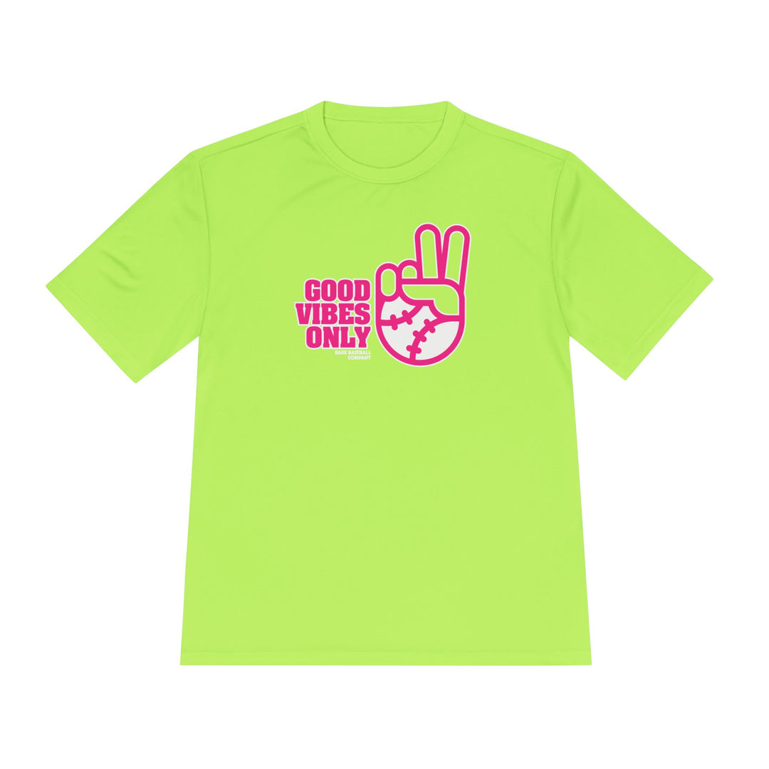 Good Vibes Only Dry Fit Tee - Rake Baseball Company - RAKE BASEBALL | BASEBALL T-SHIRT | BASEBALL CLOTHING | GOOD VIBES ONLY