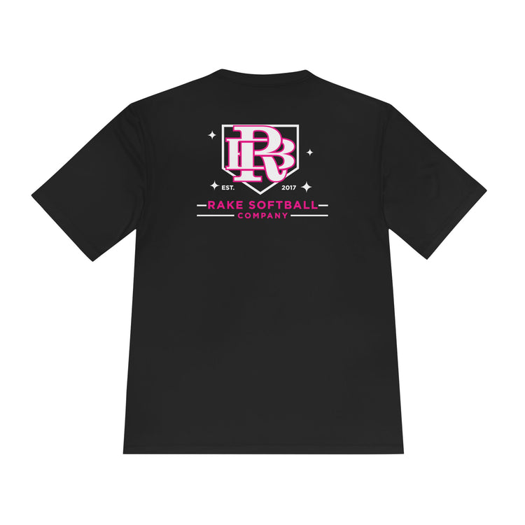 RB Homeplate Softball Dry Fit Tee - Rake Baseball Company - RAKE BASEBALL | BASEBALL T-SHIRT | BASEBALL CLOTHING | GOOD VIBES ONLY