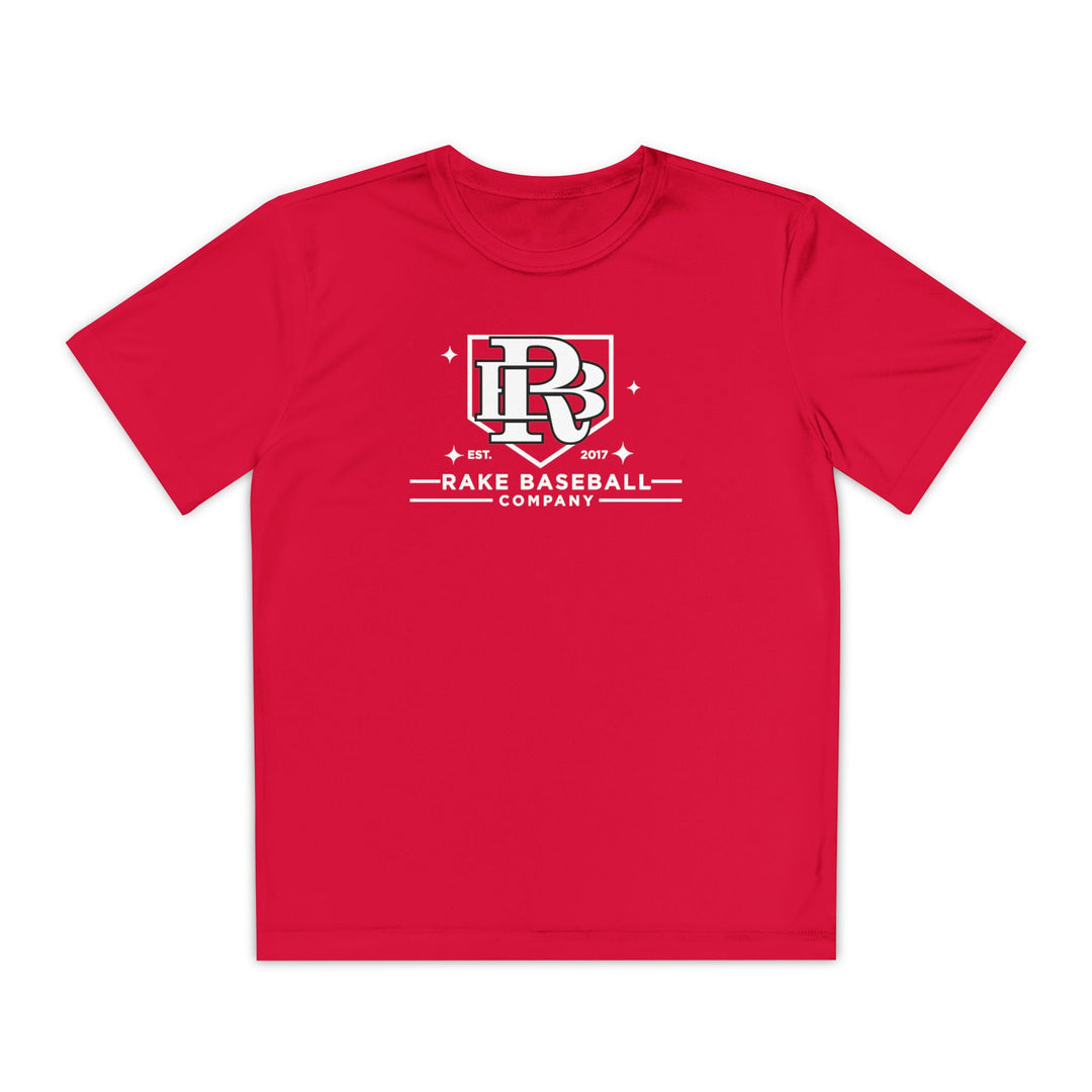 Kids Rake Baseball Homeplate Tee Dry Fit Tee - Rake Baseball Company - RAKE BASEBALL | BASEBALL T-SHIRT | BASEBALL CLOTHING | GOOD VIBES ONLY