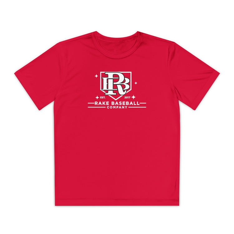 Kids Rake Baseball Homeplate Tee Dry Fit Tee - Rake Baseball Company - RAKE BASEBALL | BASEBALL T-SHIRT | BASEBALL CLOTHING | GOOD VIBES ONLY
