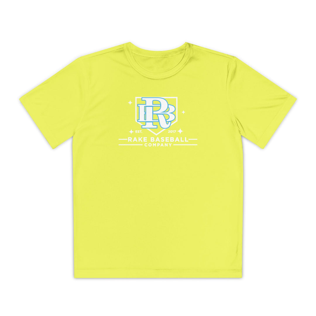 Kids Rake Baseball Homeplate Tee Dry Fit Tee - Rake Baseball Company - RAKE BASEBALL | BASEBALL T-SHIRT | BASEBALL CLOTHING | GOOD VIBES ONLY