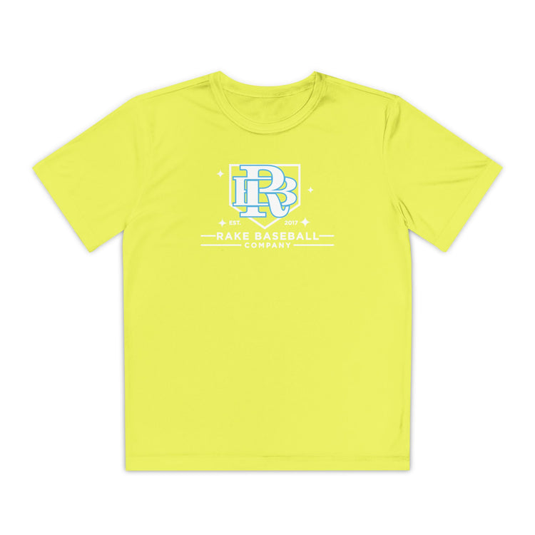 Kids Rake Baseball Homeplate Tee Dry Fit Tee - Rake Baseball Company - RAKE BASEBALL | BASEBALL T-SHIRT | BASEBALL CLOTHING | GOOD VIBES ONLY
