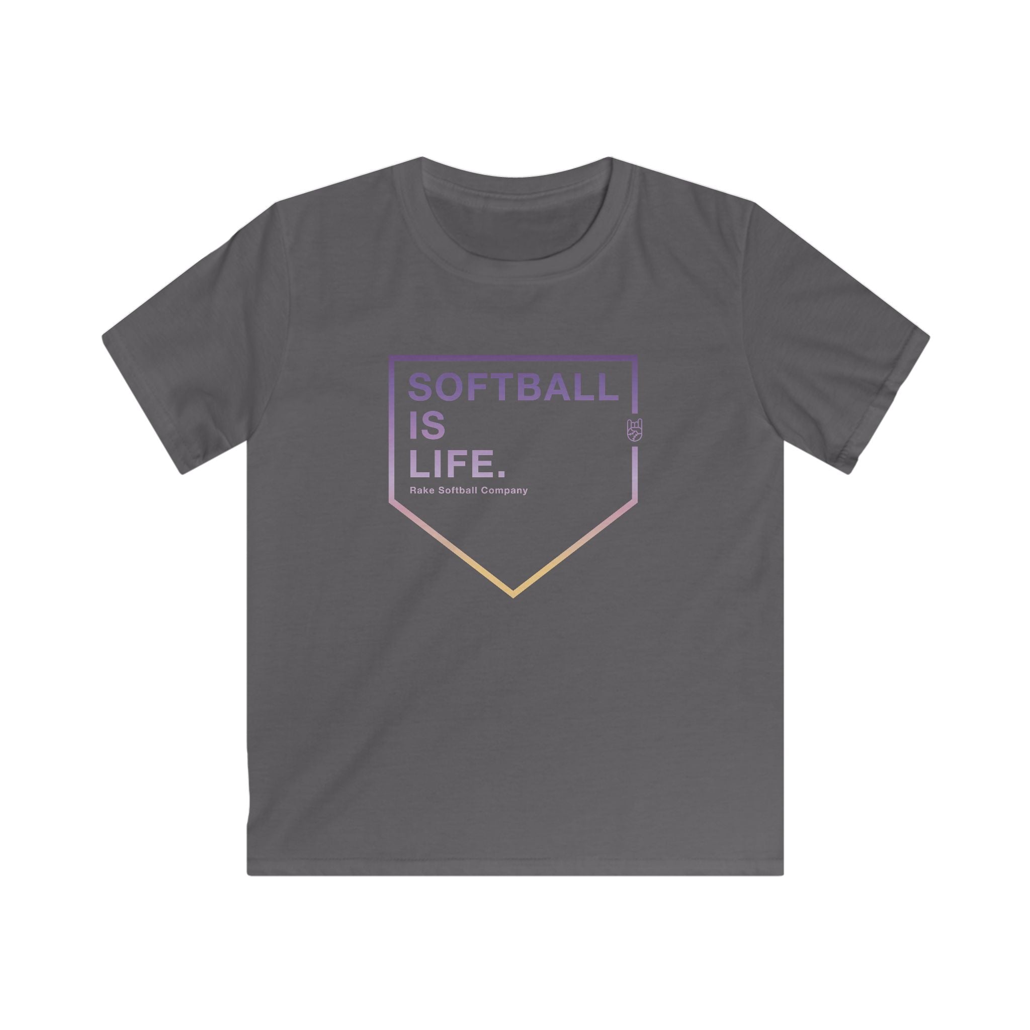 Kids Softball Is Life Tee - Rake Baseball Company - RAKE BASEBALL | BASEBALL T-SHIRT | BASEBALL CLOTHING | GOOD VIBES ONLY