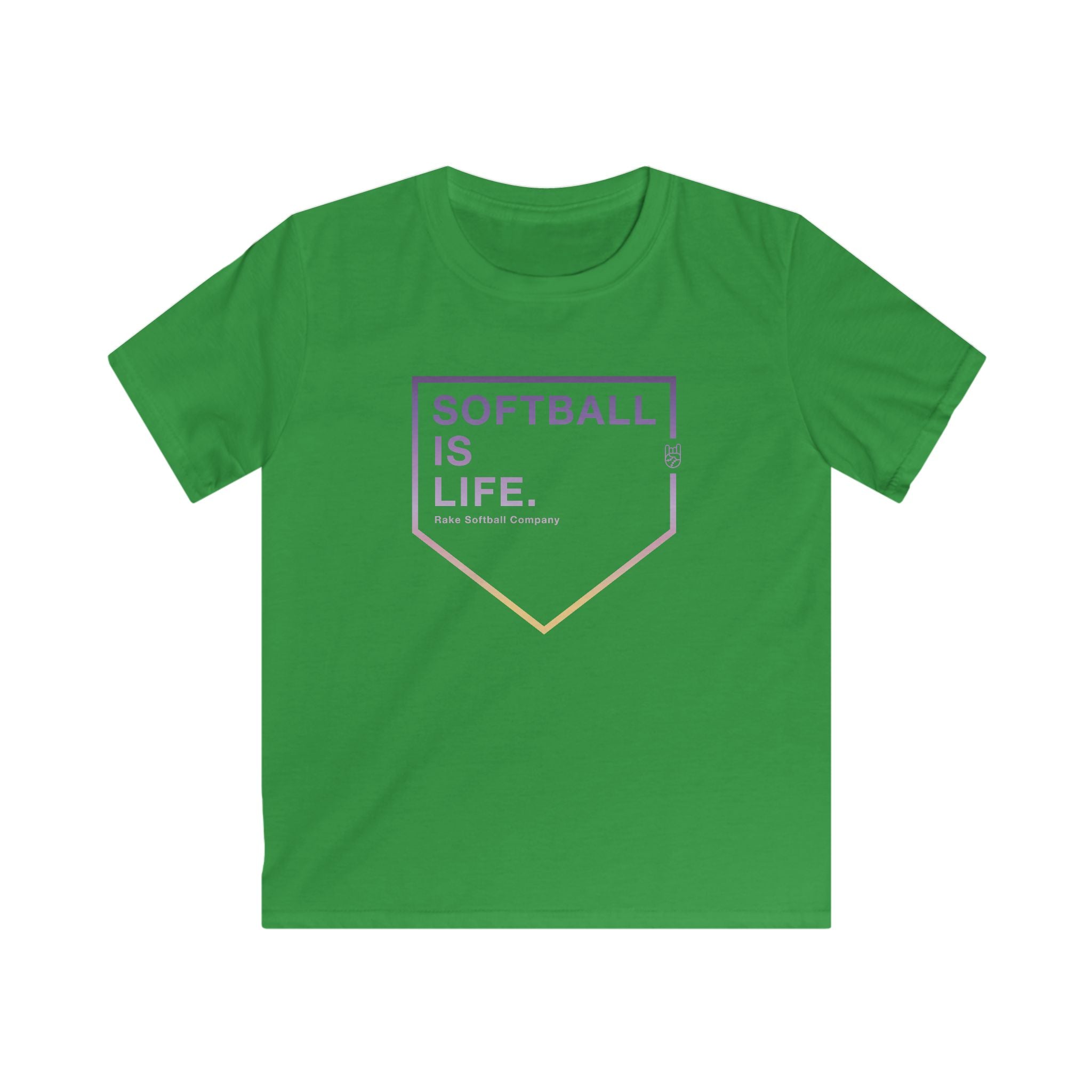 Kids Softball Is Life Tee - Rake Baseball Company - RAKE BASEBALL | BASEBALL T-SHIRT | BASEBALL CLOTHING | GOOD VIBES ONLY