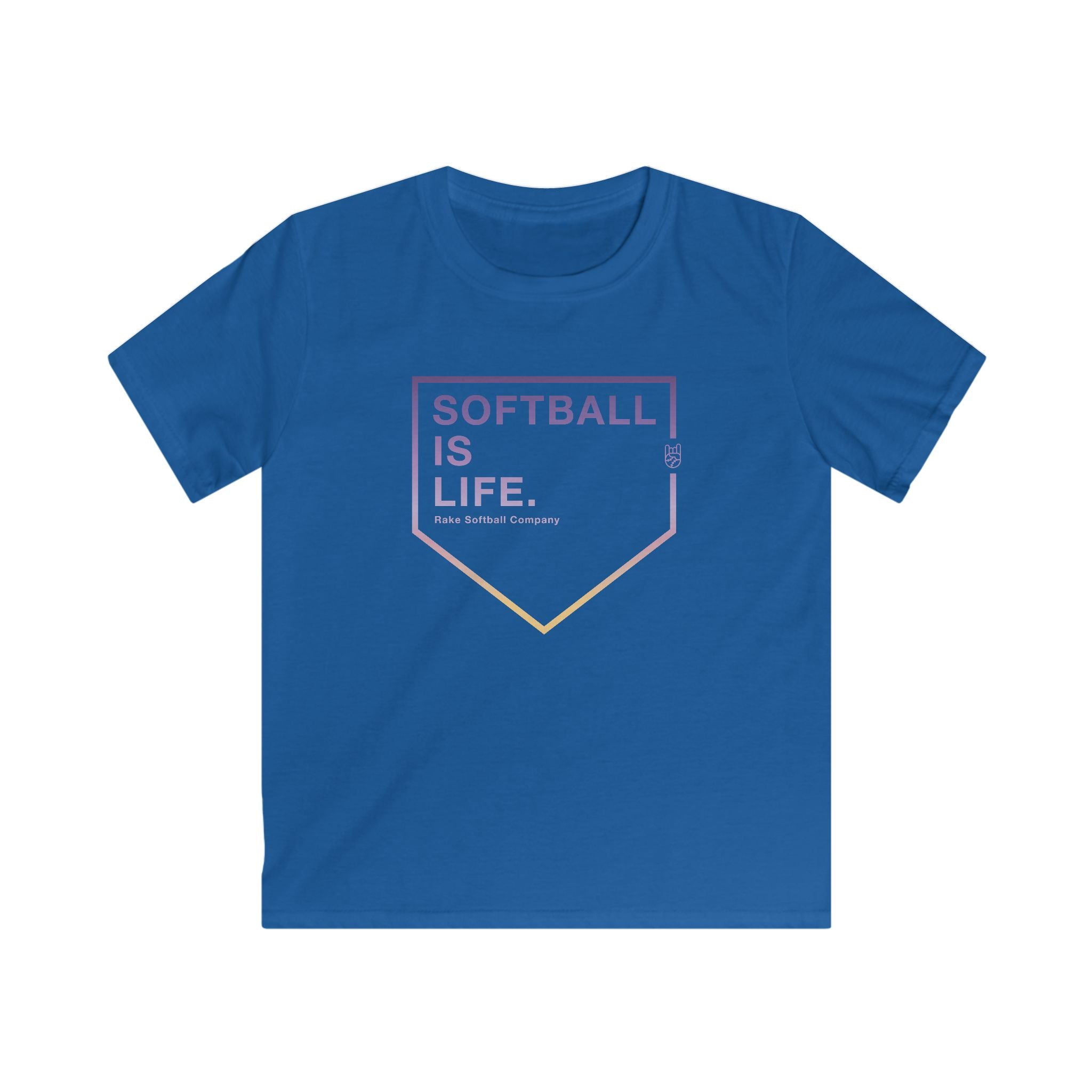 Kids Softball Is Life Tee - Rake Baseball Company - RAKE BASEBALL | BASEBALL T-SHIRT | BASEBALL CLOTHING | GOOD VIBES ONLY