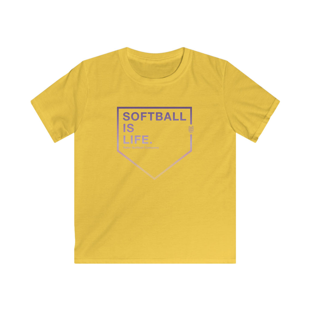 Kids Softball Is Life Tee - Rake Baseball Company - RAKE BASEBALL | BASEBALL T-SHIRT | BASEBALL CLOTHING | GOOD VIBES ONLY