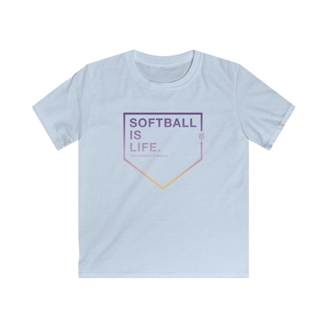 Kids Softball Is Life Tee - Rake Baseball Company - RAKE BASEBALL | BASEBALL T-SHIRT | BASEBALL CLOTHING | GOOD VIBES ONLY