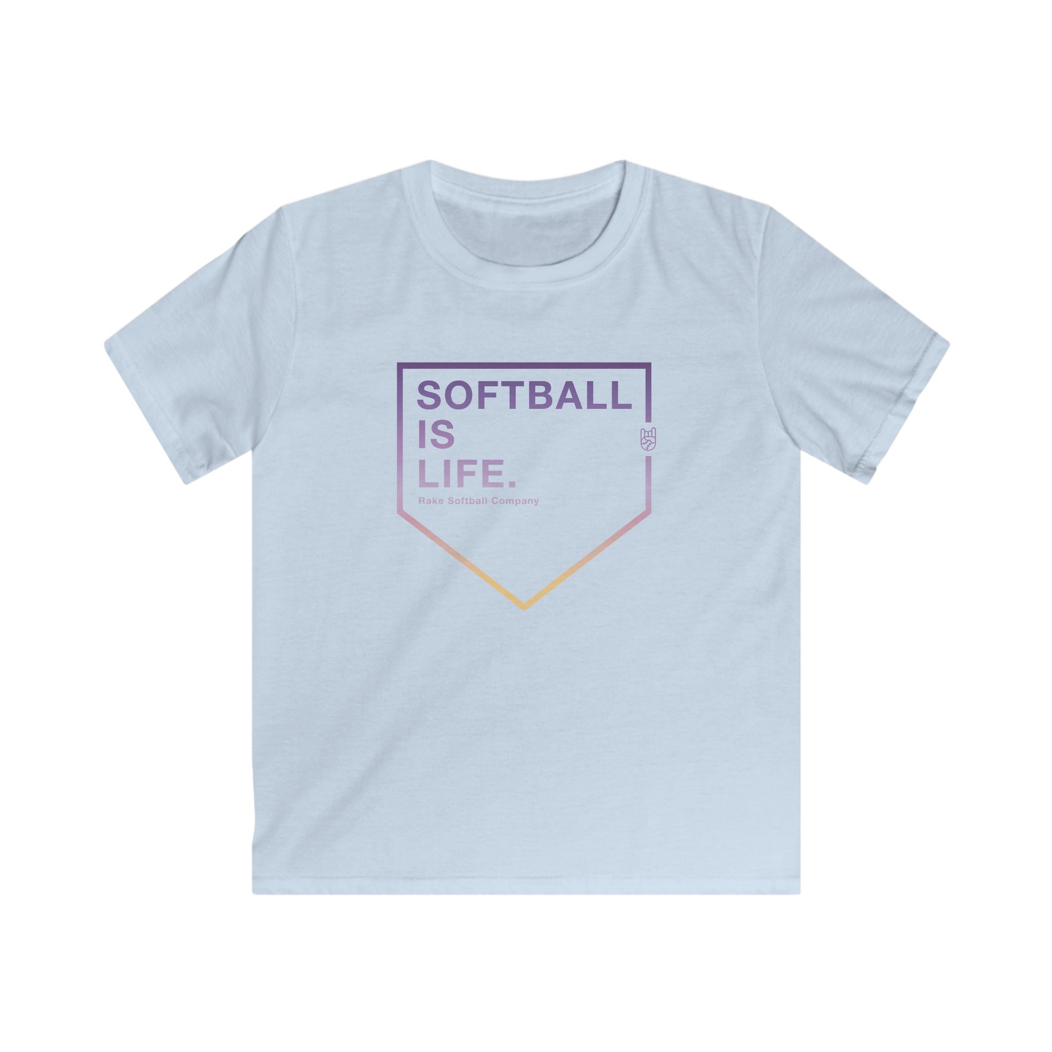 Kids Softball Is Life Tee - Rake Baseball Company - RAKE BASEBALL | BASEBALL T-SHIRT | BASEBALL CLOTHING | GOOD VIBES ONLY