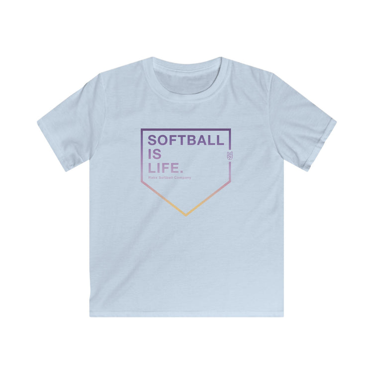 Kids Softball Is Life Tee - Rake Baseball Company - RAKE BASEBALL | BASEBALL T-SHIRT | BASEBALL CLOTHING | GOOD VIBES ONLY