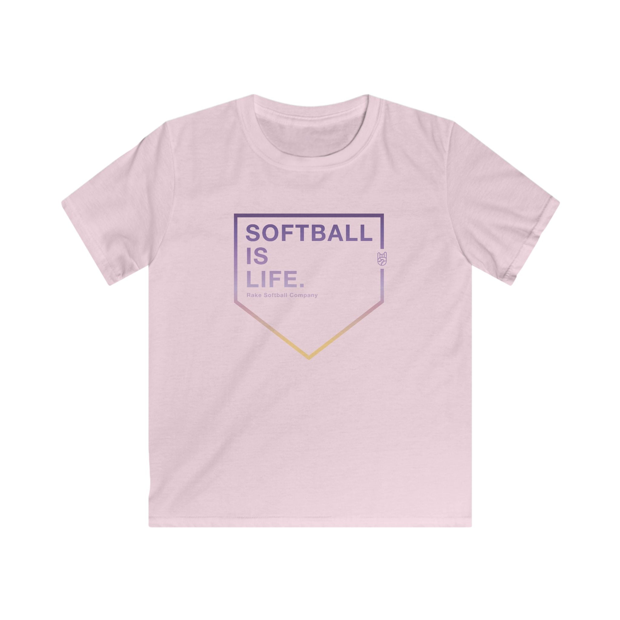 Kids Softball Is Life Tee - Rake Baseball Company - RAKE BASEBALL | BASEBALL T-SHIRT | BASEBALL CLOTHING | GOOD VIBES ONLY