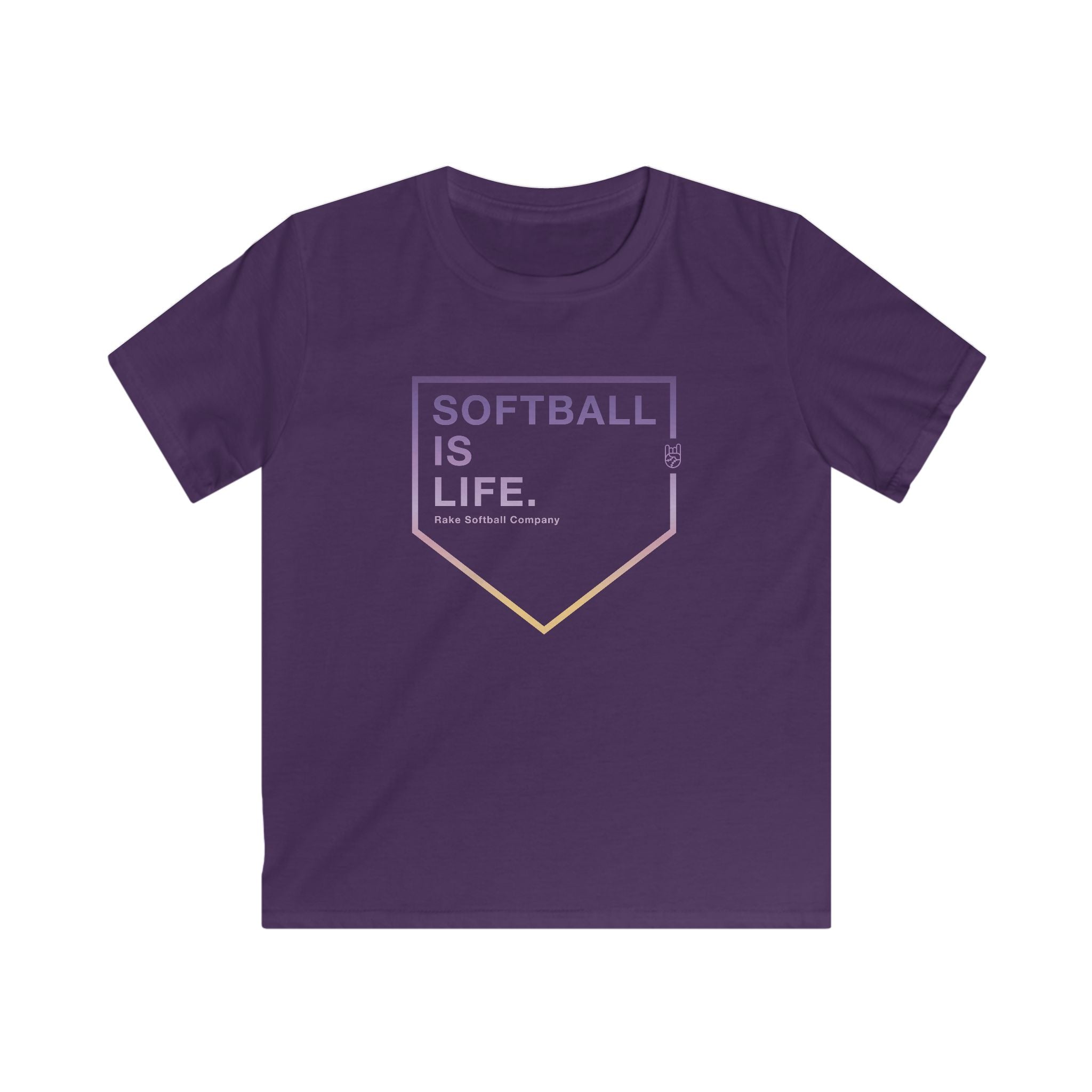 Kids Softball Is Life Tee - Rake Baseball Company - RAKE BASEBALL | BASEBALL T-SHIRT | BASEBALL CLOTHING | GOOD VIBES ONLY