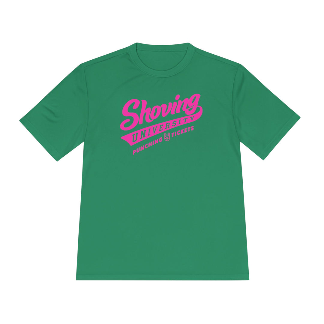 Shoving University Dry Fit Tee - Rake Baseball Company - RAKE BASEBALL | BASEBALL T-SHIRT | BASEBALL CLOTHING | GOOD VIBES ONLY