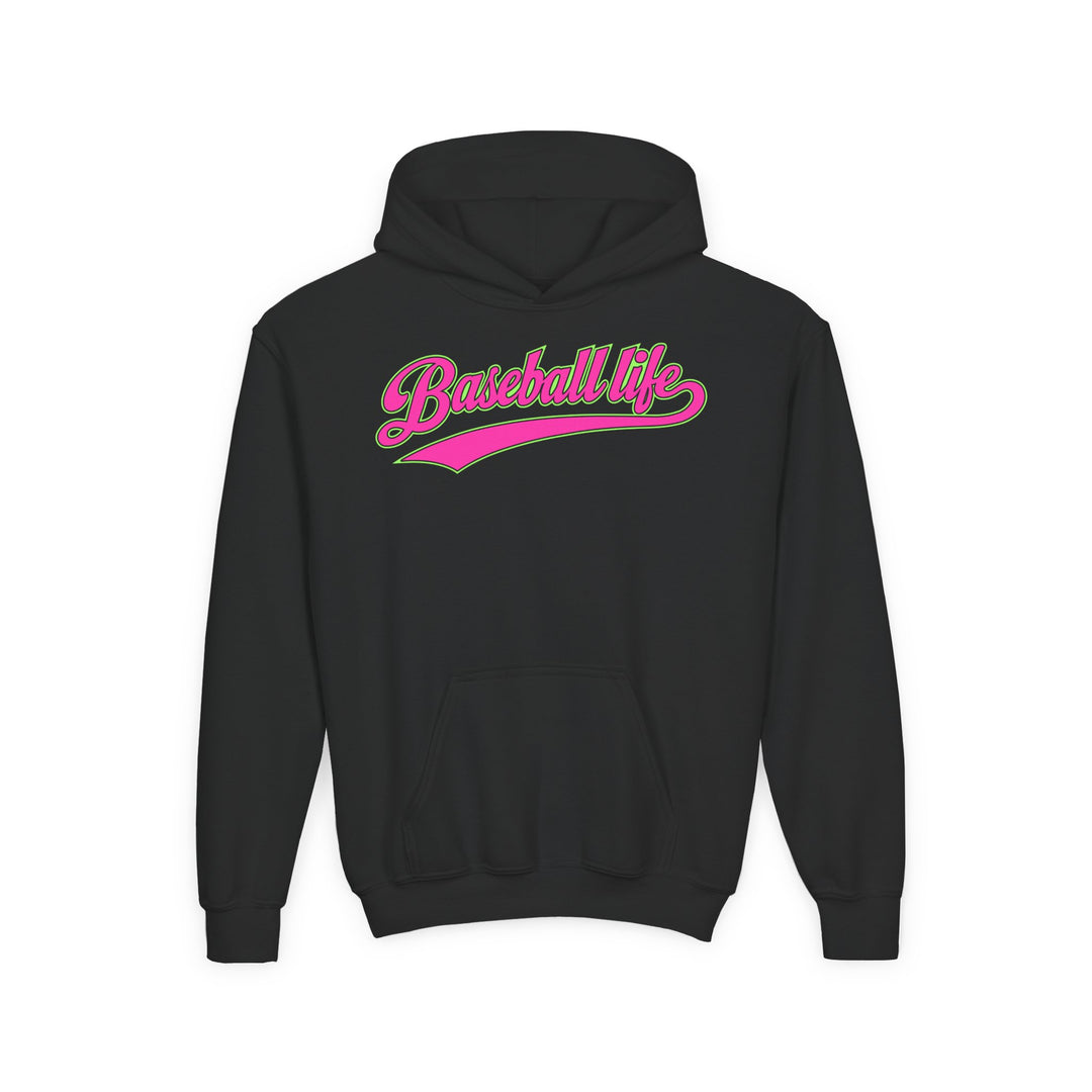 Kids Baseball Life Pink Edition Hoodie