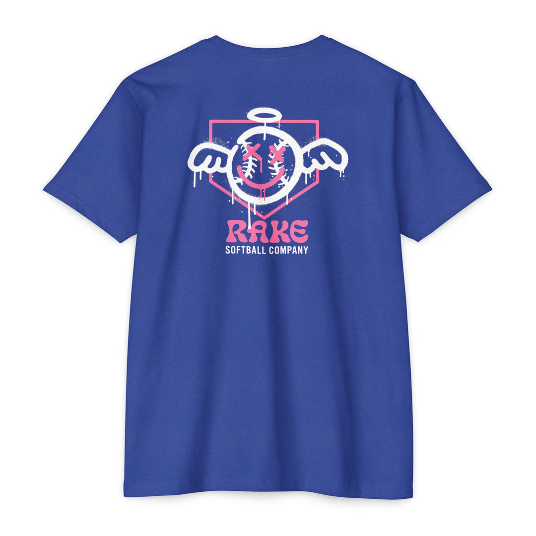She Angel Drip Softball Tee - Rake Baseball Company - RAKE BASEBALL | BASEBALL T-SHIRT | BASEBALL CLOTHING | GOOD VIBES ONLY