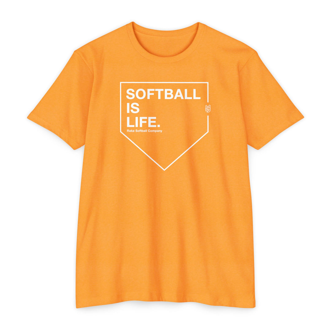 Softball Is Life Tee - Rake Baseball Company - RAKE BASEBALL | BASEBALL T-SHIRT | BASEBALL CLOTHING | GOOD VIBES ONLY