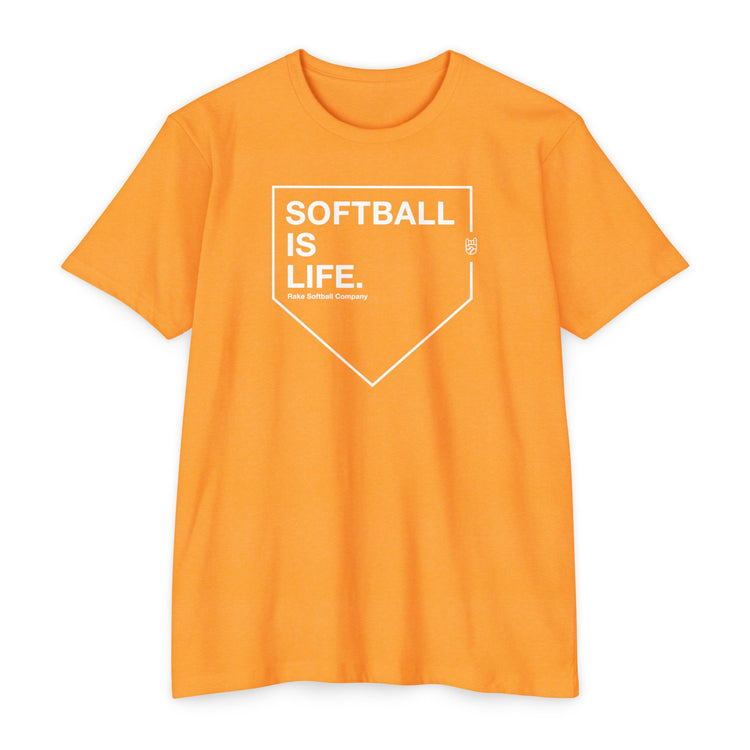Softball Is Life Tee - Rake Baseball Company - RAKE BASEBALL | BASEBALL T-SHIRT | BASEBALL CLOTHING | GOOD VIBES ONLY