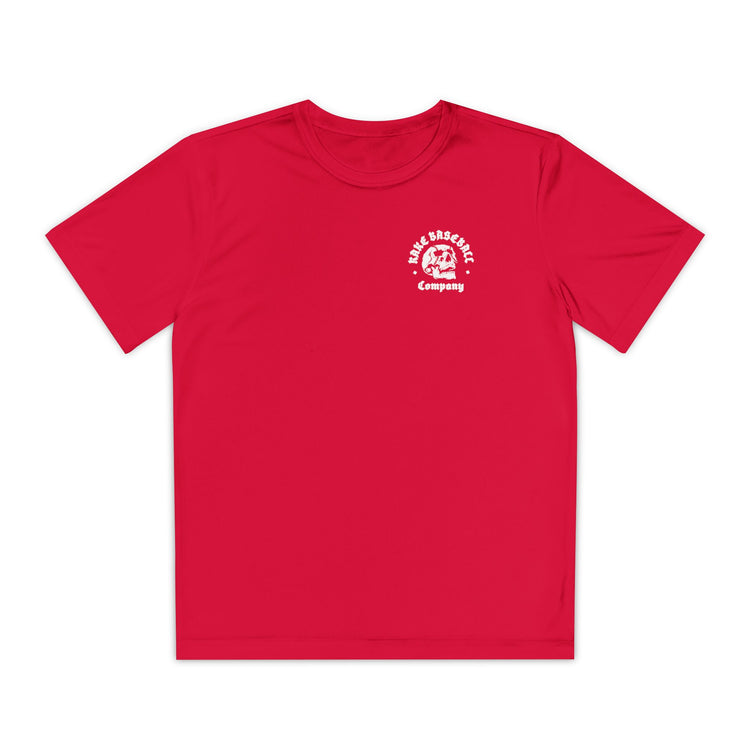 Kids Skull Work For It Dry Fit Tee - Rake Baseball Company - RAKE BASEBALL | BASEBALL T-SHIRT | BASEBALL CLOTHING | GOOD VIBES ONLY