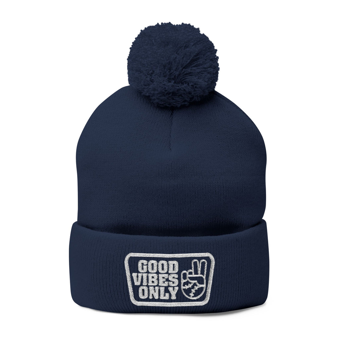 Good Vibes Only Pom-Pom Beanie