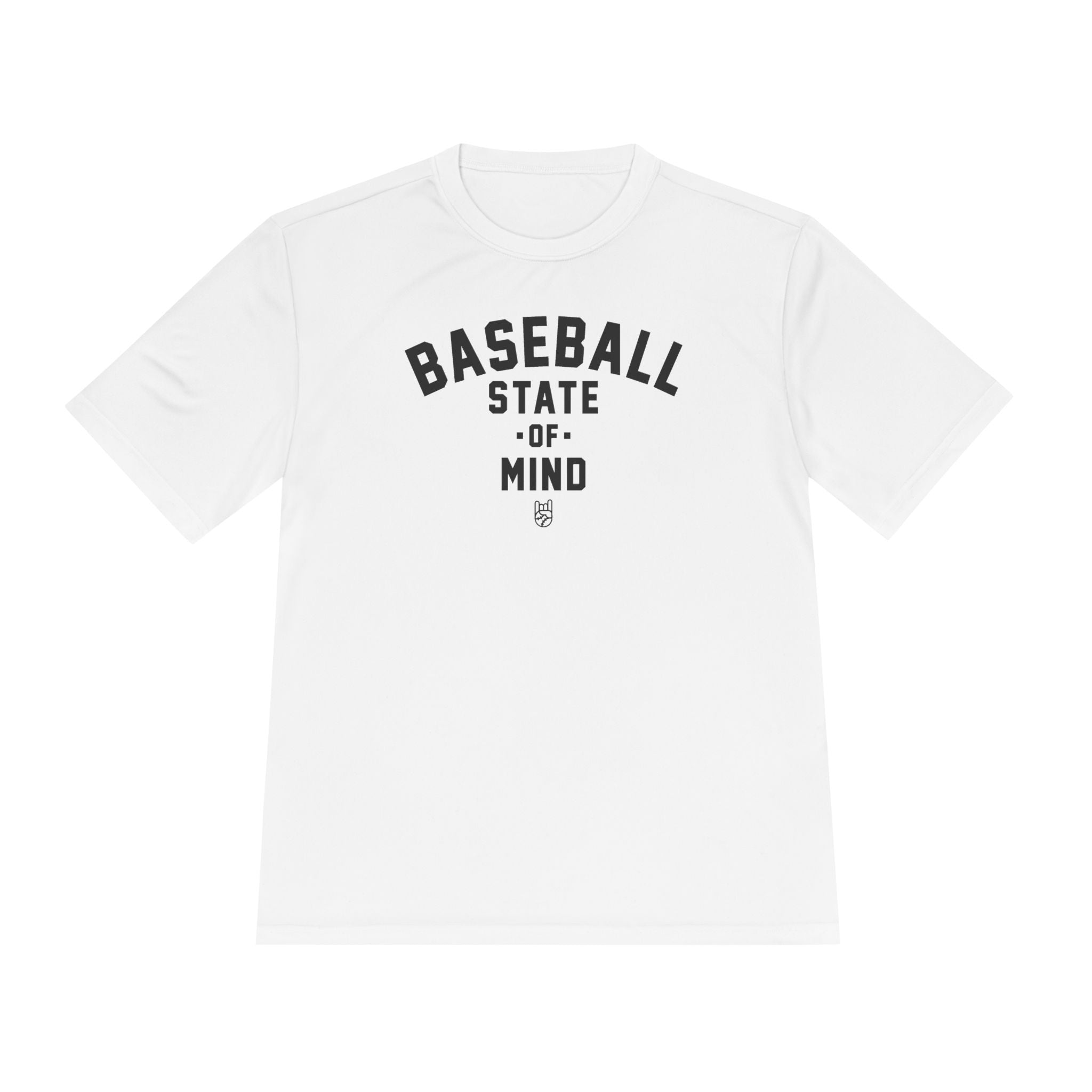 Baseball State Of Mind Dry Fit Tee - Rake Baseball Company - RAKE BASEBALL | BASEBALL T-SHIRT | BASEBALL CLOTHING | GOOD VIBES ONLY