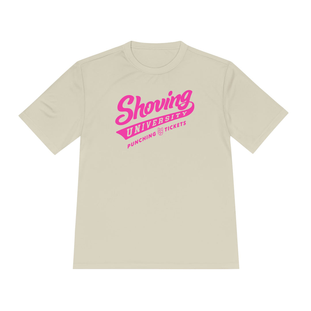 Shoving University Dry Fit Tee - Rake Baseball Company - RAKE BASEBALL | BASEBALL T-SHIRT | BASEBALL CLOTHING | GOOD VIBES ONLY
