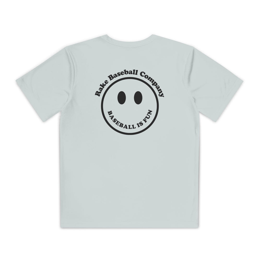 Kids Baseball Is Fun Dry Fit Tee - Rake Baseball Company - RAKE BASEBALL | BASEBALL T-SHIRT | BASEBALL CLOTHING | GOOD VIBES ONLY