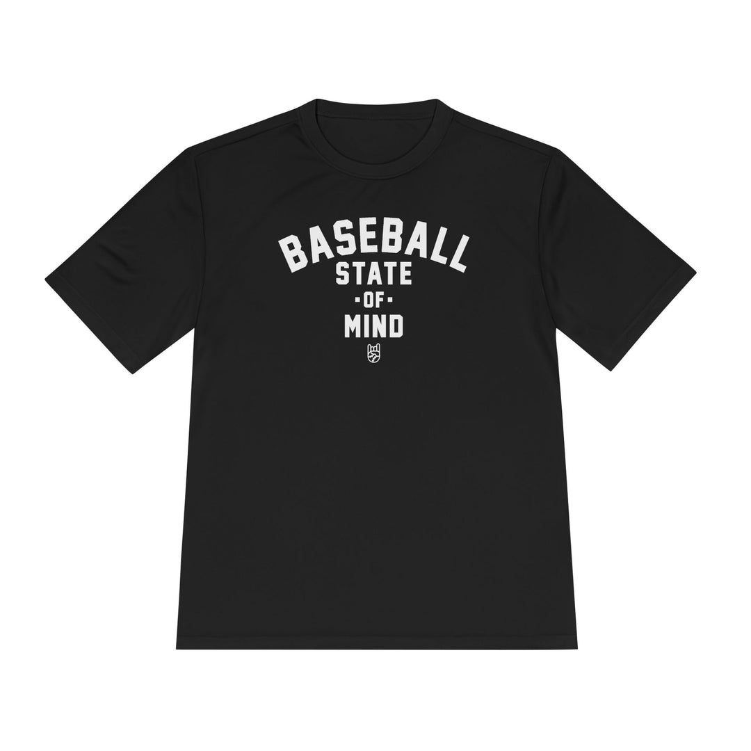 Baseball State Of Mind Dry Fit Tee - Rake Baseball Company - RAKE BASEBALL | BASEBALL T-SHIRT | BASEBALL CLOTHING | GOOD VIBES ONLY