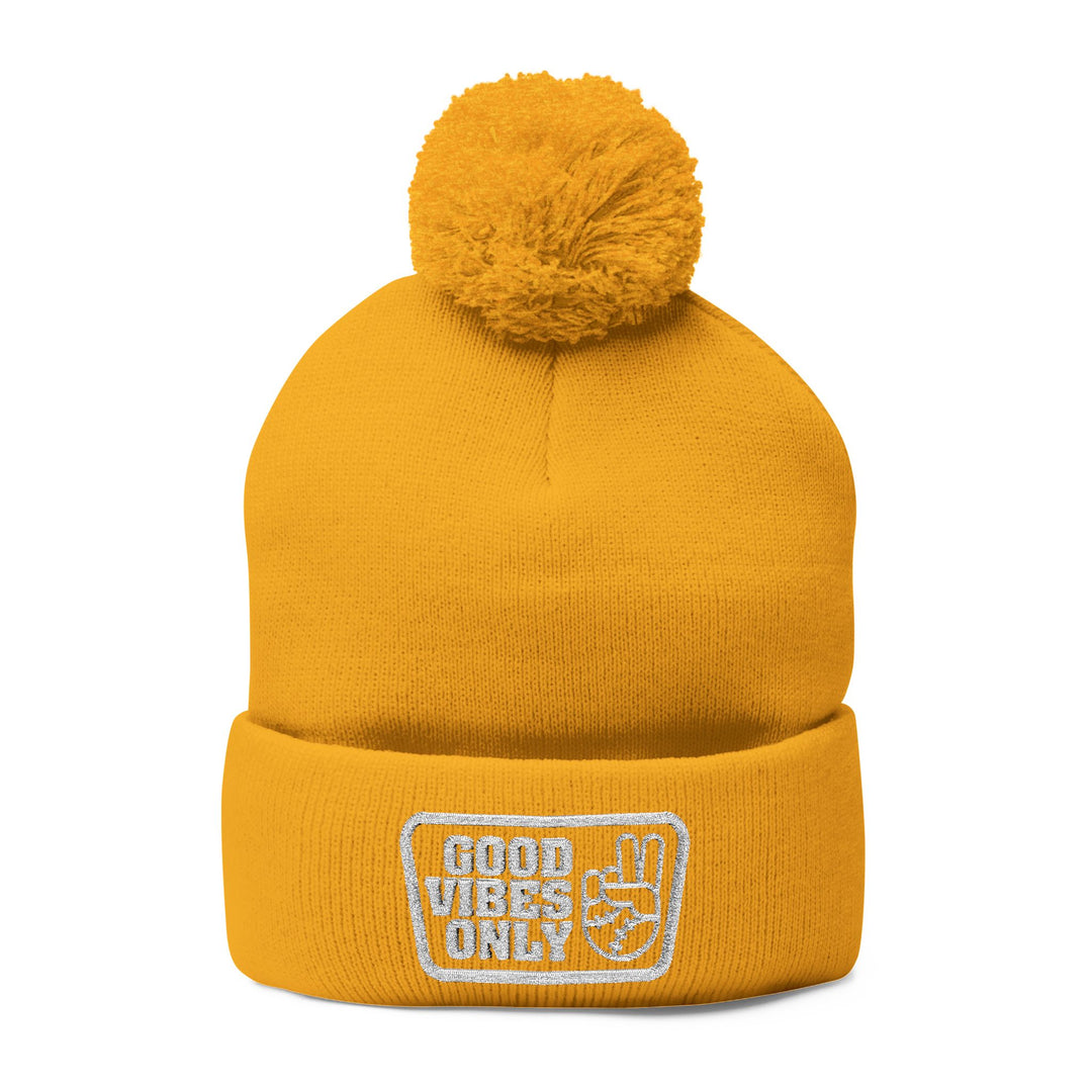 Good Vibes Only Pom-Pom Beanie