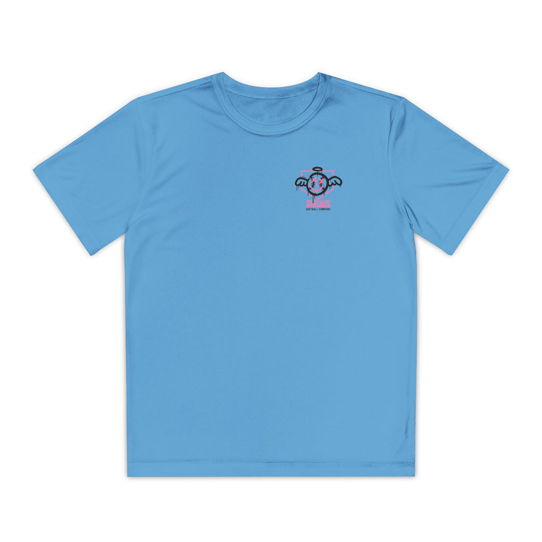 Kids She Angel Drip Softball Dry Fit Tee - Rake Baseball Company - RAKE BASEBALL | BASEBALL T-SHIRT | BASEBALL CLOTHING | GOOD VIBES ONLY