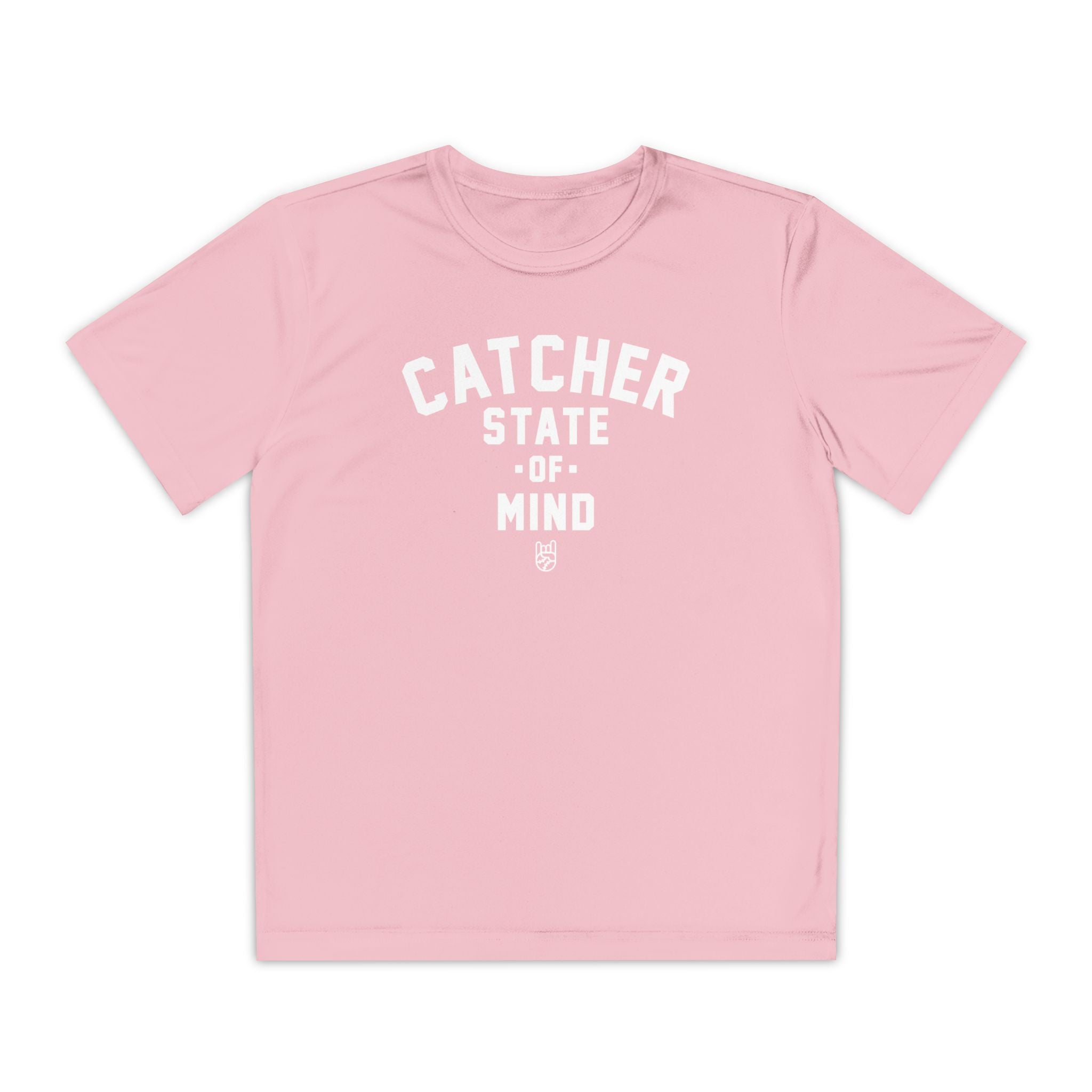 Kids Catcher State Of Mind Dry Fit Tee - Rake Baseball Company - RAKE BASEBALL | BASEBALL T-SHIRT | BASEBALL CLOTHING | GOOD VIBES ONLY