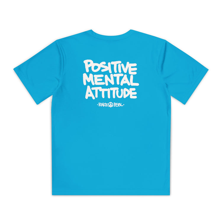 Kids Positive Mental Attitude Dry Fit Tee - Rake Baseball Company - RAKE BASEBALL | BASEBALL T-SHIRT | BASEBALL CLOTHING | GOOD VIBES ONLY