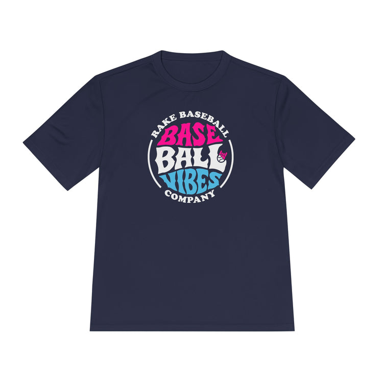 Baseball Vibes Dry Fit Tee - Rake Baseball Company - RAKE BASEBALL | BASEBALL T-SHIRT | BASEBALL CLOTHING | GOOD VIBES ONLY