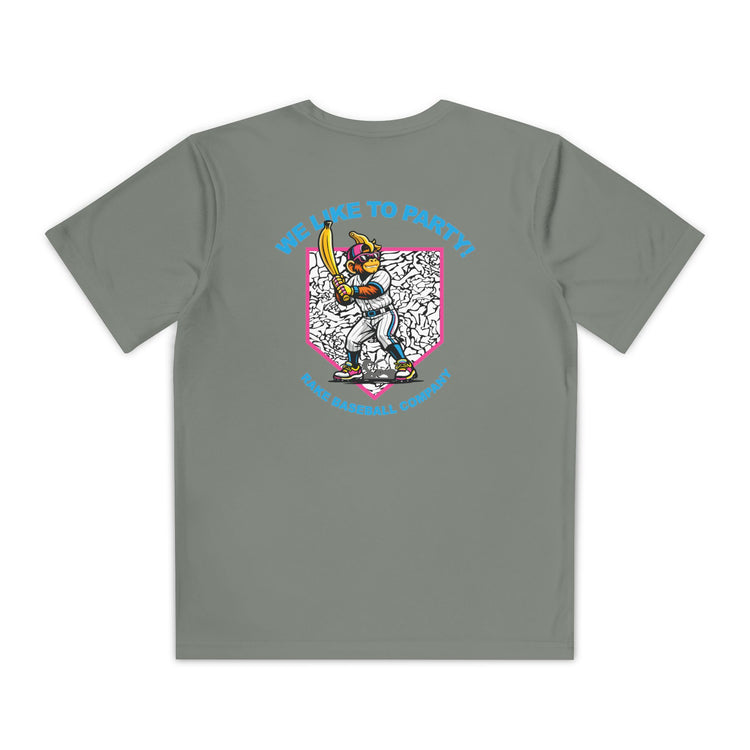 Kids Party Animals Inspired Dry Fit Tee - Rake Baseball Company - RAKE BASEBALL | BASEBALL T-SHIRT | BASEBALL CLOTHING | GOOD VIBES ONLY