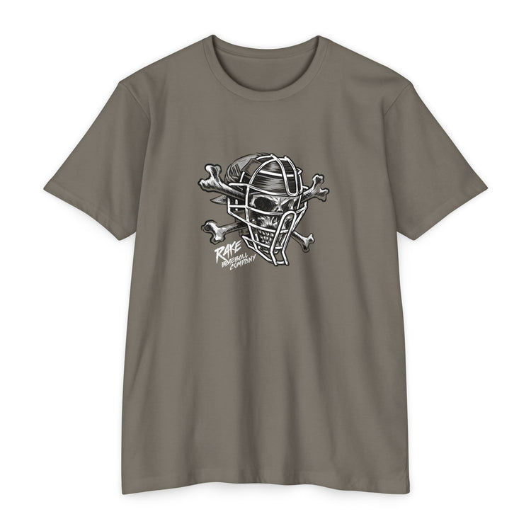 Skull & Bones Catching Tee - Rake Baseball Company - RAKE BASEBALL | BASEBALL T-SHIRT | BASEBALL CLOTHING | GOOD VIBES ONLY
