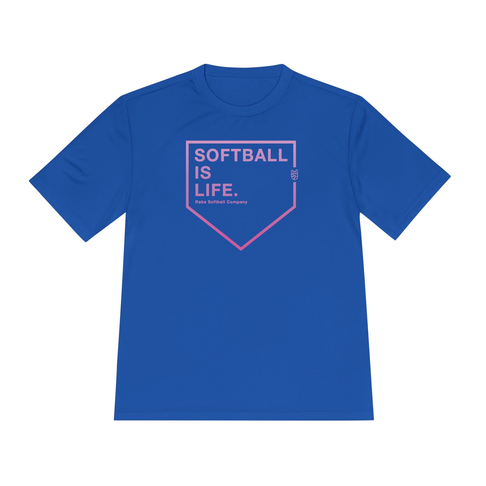 Softball Is Life Dry Fit Tee - Rake Baseball Company - RAKE BASEBALL | BASEBALL T-SHIRT | BASEBALL CLOTHING | GOOD VIBES ONLY