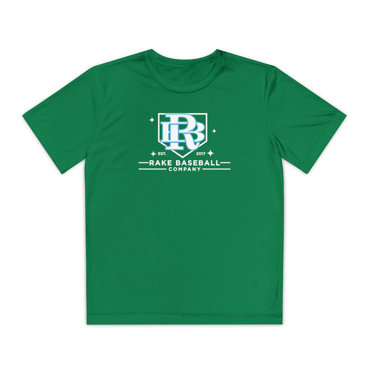 Kids Rake Baseball Homeplate Tee Dry Fit Tee - Rake Baseball Company - RAKE BASEBALL | BASEBALL T-SHIRT | BASEBALL CLOTHING | GOOD VIBES ONLY