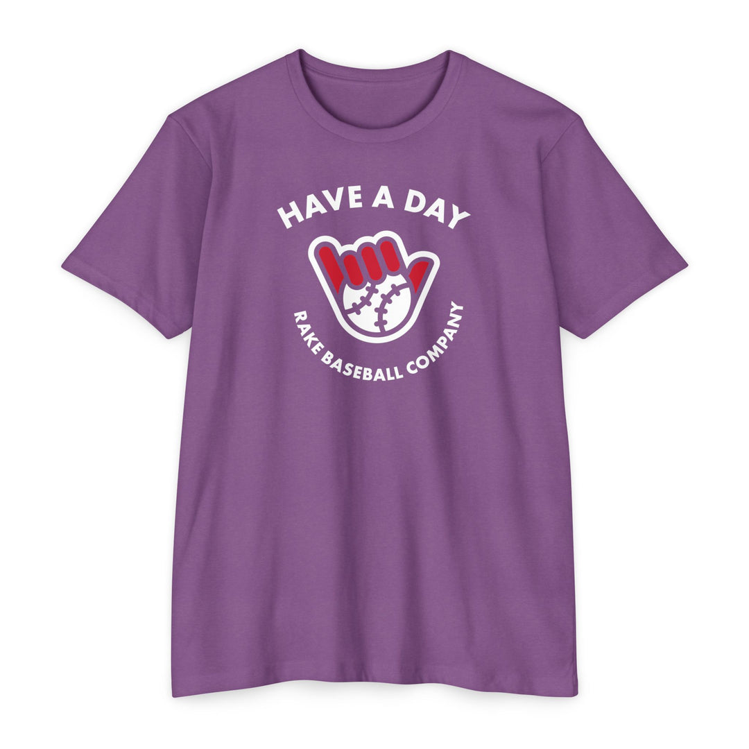 Have A Day Baseball Tee - Rake Baseball Company - RAKE BASEBALL | BASEBALL T-SHIRT | BASEBALL CLOTHING | GOOD VIBES ONLY