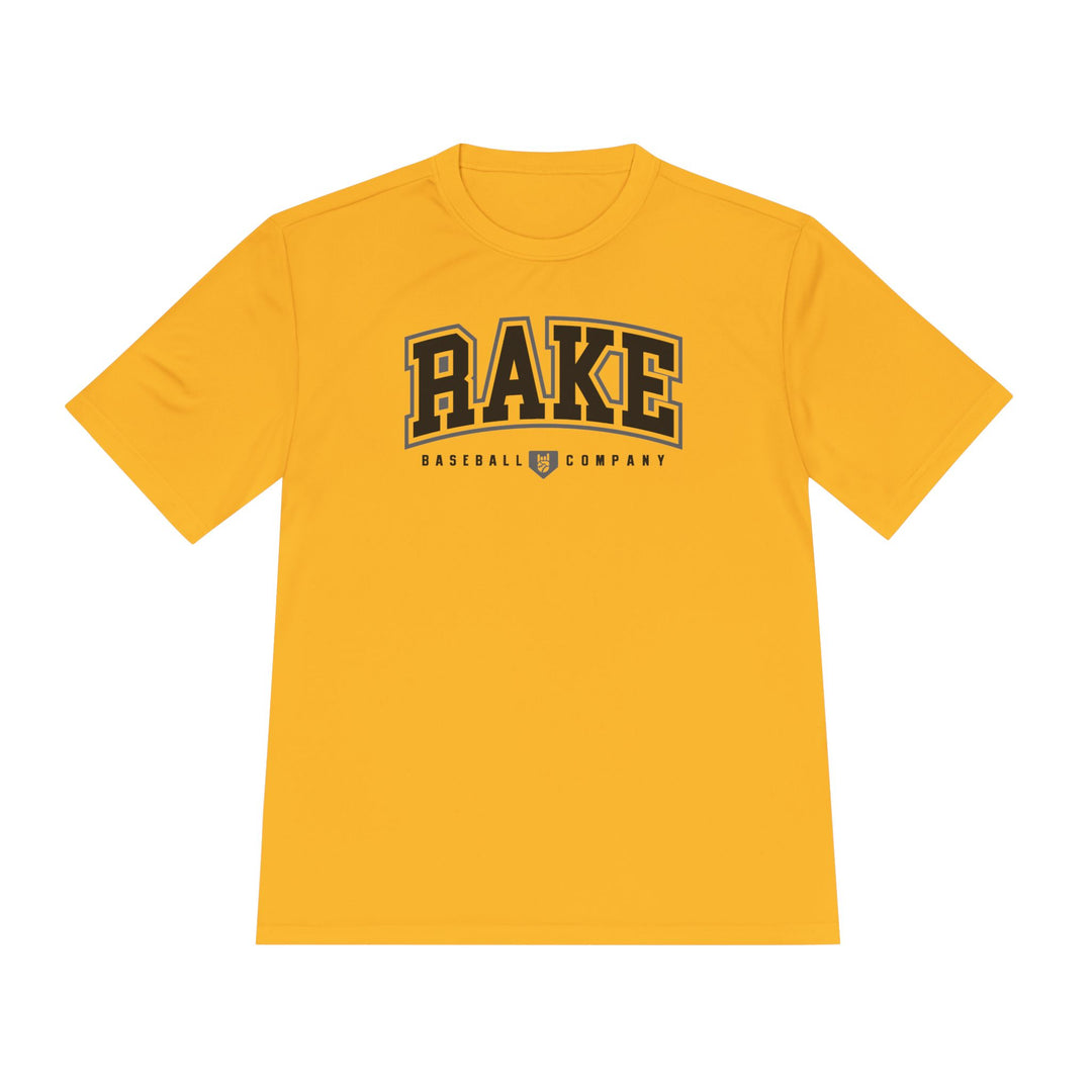 Rake Collegiate Baseball Dry Fit Tee - Rake Baseball Company - RAKE BASEBALL | BASEBALL T-SHIRT | BASEBALL CLOTHING | GOOD VIBES ONLY