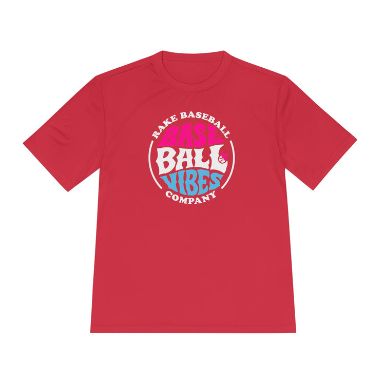 Baseball Vibes Dry Fit Tee - Rake Baseball Company - RAKE BASEBALL | BASEBALL T-SHIRT | BASEBALL CLOTHING | GOOD VIBES ONLY