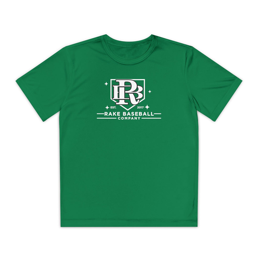 Kids Rake Baseball Homeplate Tee Dry Fit Tee - Rake Baseball Company - RAKE BASEBALL | BASEBALL T-SHIRT | BASEBALL CLOTHING | GOOD VIBES ONLY