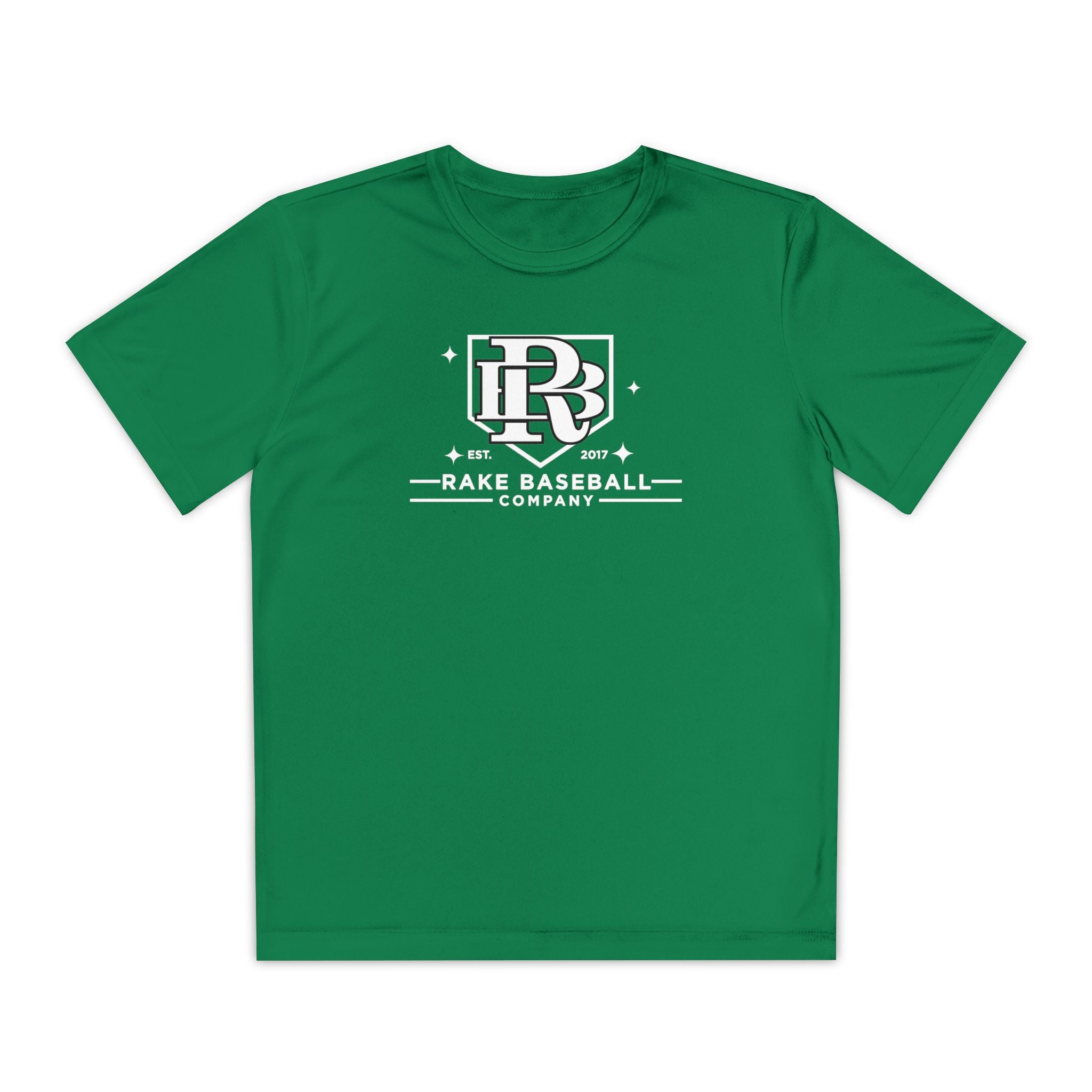 Kids Rake Baseball Homeplate Tee Dry Fit Tee - Rake Baseball Company - RAKE BASEBALL | BASEBALL T-SHIRT | BASEBALL CLOTHING | GOOD VIBES ONLY