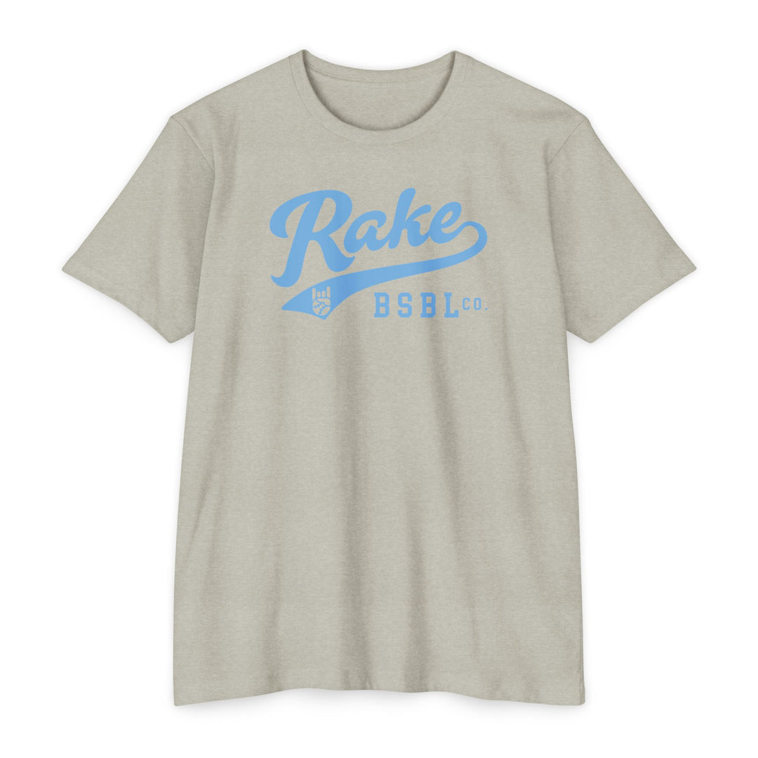 Rake Light Blue Script Tee