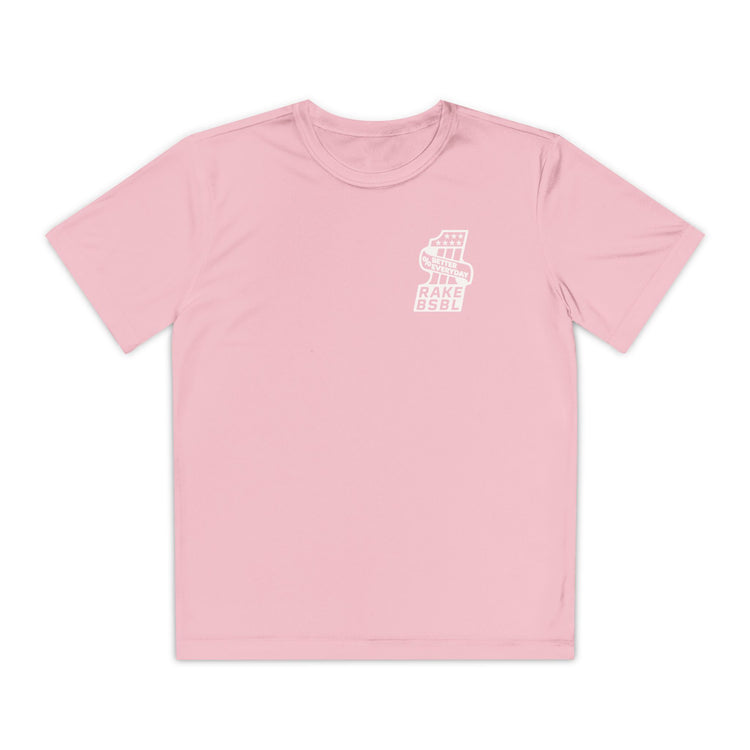 Kids One Percent Better Dry Fit Tee - Rake Baseball Company - RAKE BASEBALL | BASEBALL T-SHIRT | BASEBALL CLOTHING | GOOD VIBES ONLY