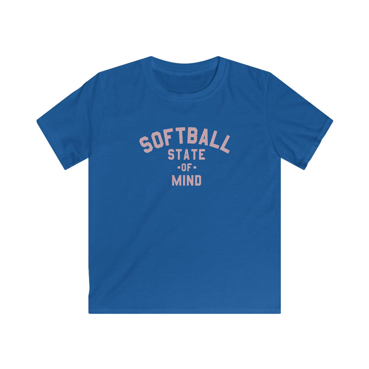Kids Softball State Of Mind Tee - Rake Baseball Company - RAKE BASEBALL | BASEBALL T-SHIRT | BASEBALL CLOTHING | GOOD VIBES ONLY