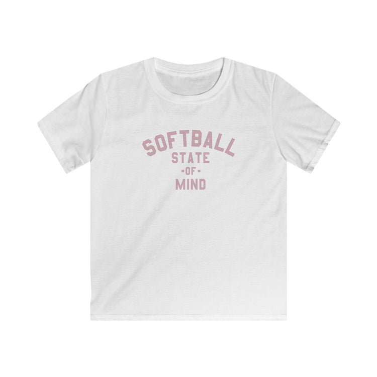 Kids Softball State Of Mind Tee - Rake Baseball Company - RAKE BASEBALL | BASEBALL T-SHIRT | BASEBALL CLOTHING | GOOD VIBES ONLY