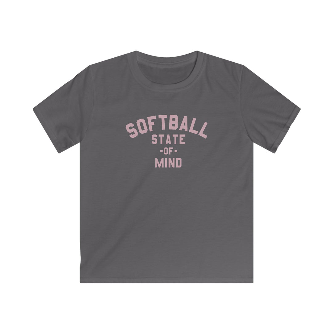 Kids Softball State Of Mind Tee - Rake Baseball Company - RAKE BASEBALL | BASEBALL T-SHIRT | BASEBALL CLOTHING | GOOD VIBES ONLY